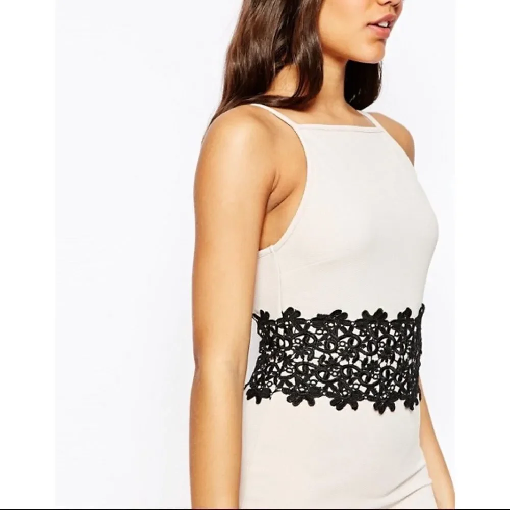 ✨ASOS Textured Pencil Dress with Lace Waist Panel✨ - Picture 10 of 11